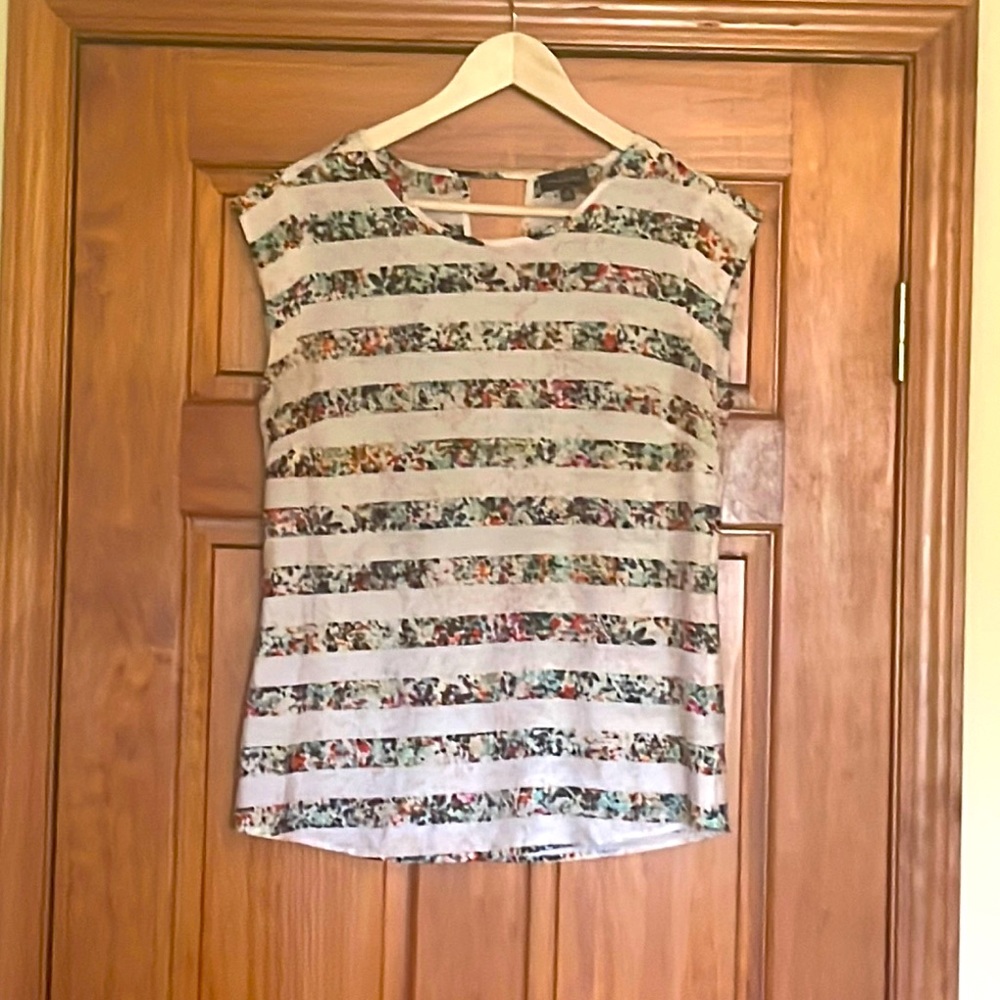 The Limited Floral Stripe Top
